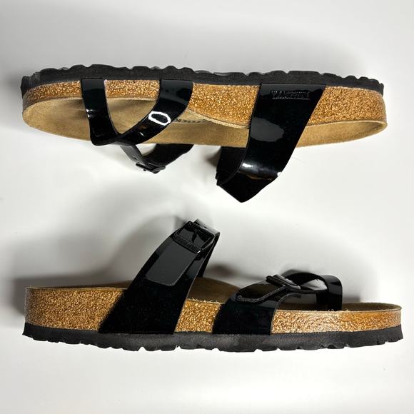 Birkenstock Mayari Toe-Loop Comfort Sandal in Black Patent - Picture 8 of 9